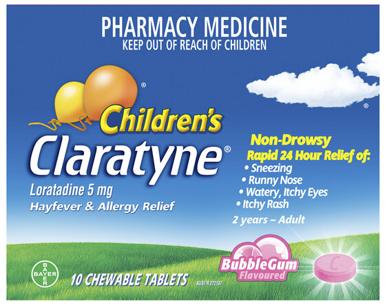 Claratyne Children's Bubblegum Chewable Tablets