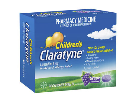 Claratyne Children's Chewable Grape Tablets 30s
