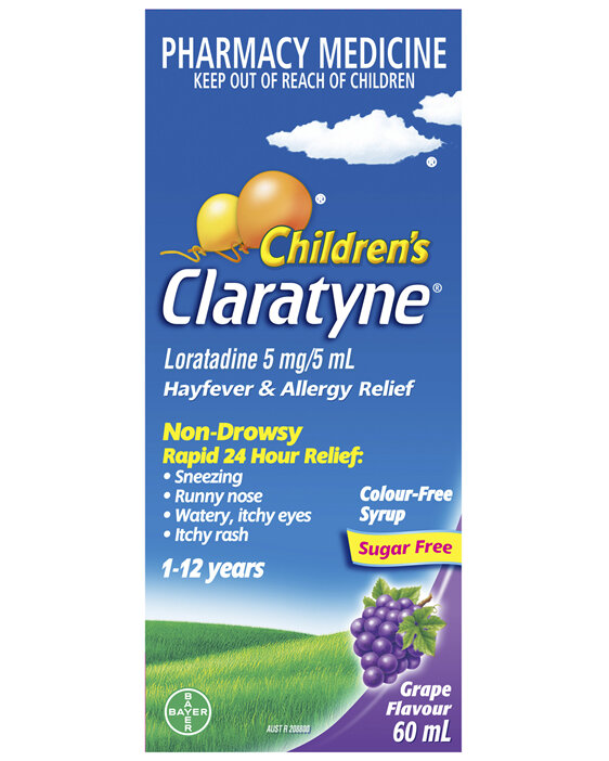 Claratyne Childrens Grape Syrup 1-12yrs 60mL