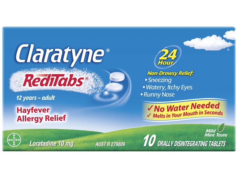 Claratyne Hayfever Allergy Relief Antihistamine Redtiabs 10 pack