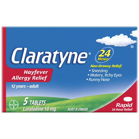 Claratyne Hayfever Allergy Relief Antihistamine Tablets 5 pack