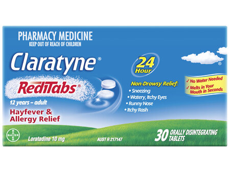 Claratyne Hayfever and Allergy Relief Antihistamine Redtiabs 30 pack