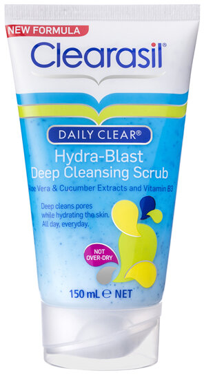 Clearasil Daily Clear Hydra-Blast Deep Cleansing Scrub Pore Cleanse Exfoliation 150ml