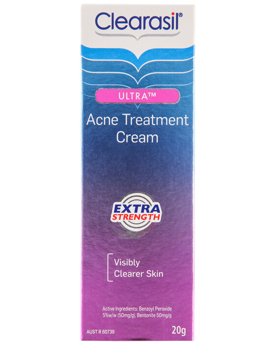 Clearasil Ultra Acne Treatment Extra Strength Face Cream Reduce Pimples 20g