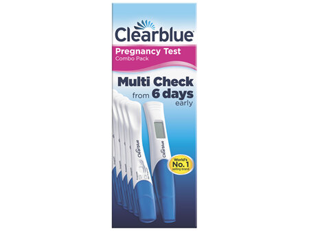 Clearblue Pregnancy Test Ultra Early Multi-Check & Date Combo Pack, 6 Tests (1 Digital, 5 Visual)