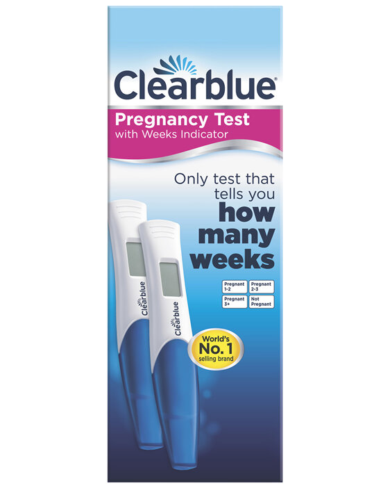 Clearblue Pregnancy Test with Weeks Indicator, Kit Of 2 Digital Test
