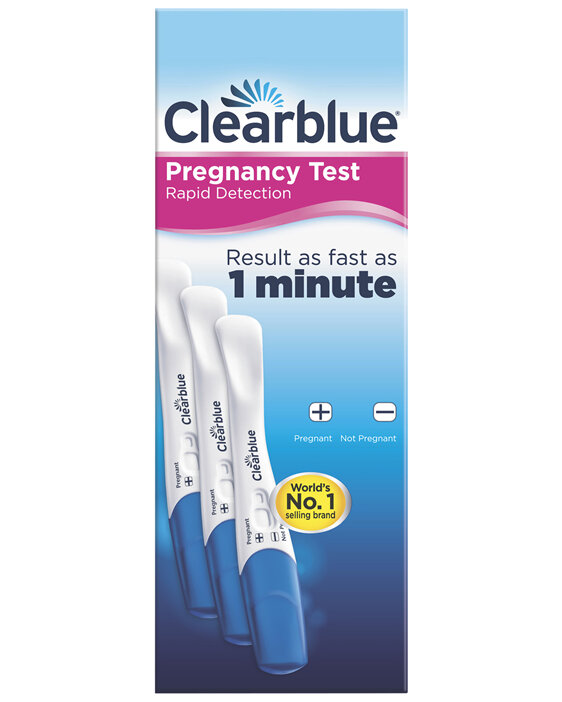 Clearblue Rapid Detection Pregnancy Test, Kit of 3 Test