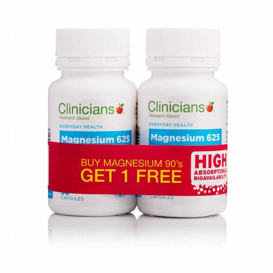 Clinicians Magnesium 90 Capsules (Buy 1 Get 1 FREE)