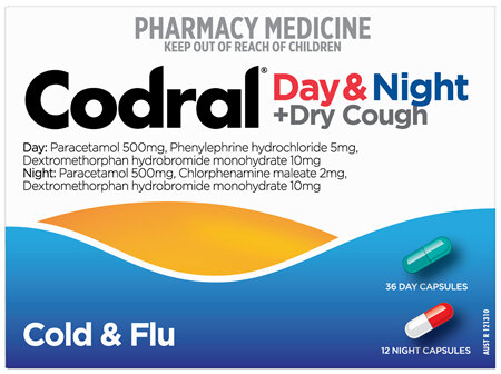 Codral Cold & Flu + Cough Day & Night Capsules 48 Pack