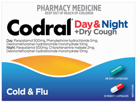 Codral Cold & Flu + Cough Day & Night Capsules 48 Pack