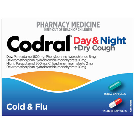 Codral Cold & Flu + Cough Day & Night Capsules 48 Pack