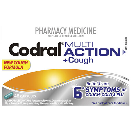 Codral Cold & Flu + Dry Cough Capsules 48 Pack