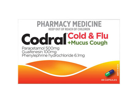 Codral Cold & Flu + Mucus Cough Capsules 48s