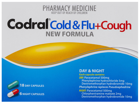 Codral Cold & Flu+Cough Day & Night 24 Capsules