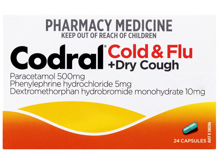 Codral Cold&Flu Dry Cough 24 Caps