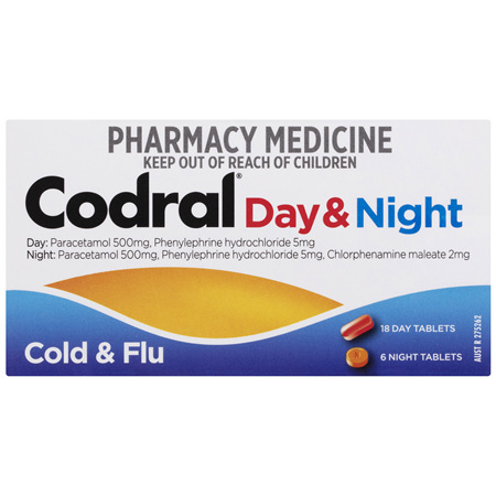 Codral Day & Night Cold & Flu 24 Tablets