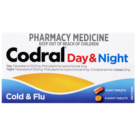 Codral Day & Night Cold & Flu Tablets 24 Pack