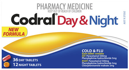 Codral Day & Night Cold & Flu Tablets 48 Pack