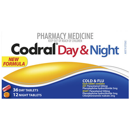 Codral Day & Night Cold & Flu Tablets 48 Pack