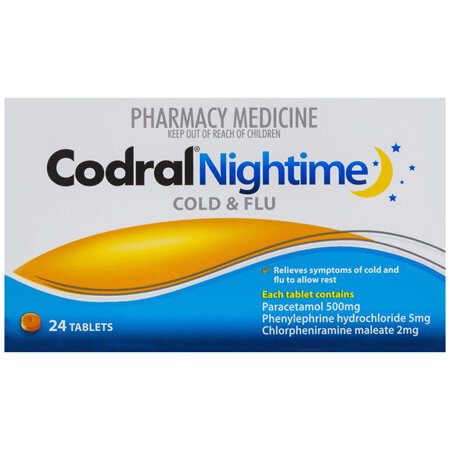 Codral Nightime Cold & Flu Tablets 24 Pack