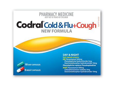 Codral Pe Cold & Flu Tablets Plus Cough Day/Night 24