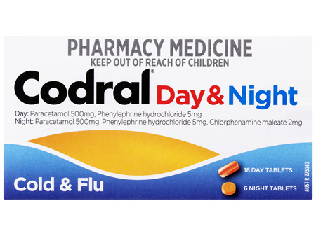 CODRAL Phenylephrine Day & Night Tablets 24