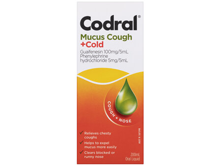Codral Relief Mucus Cough & Cold 200mL