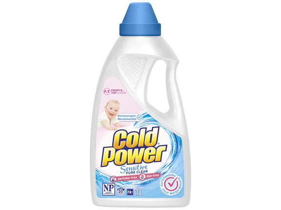 Cold Power Sensitive Pure Clean, Liquid Laundry Detergent, 1L