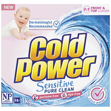 Cold Power Sensitive Pure Clean, Powder Laundry Detergent, 1kg