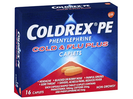 Coldrex PE Cold & Flu Plus Caplet 16s