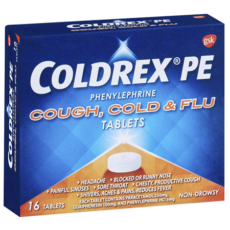 Coldrex PE Cough Cold & Flu Tablet 16s