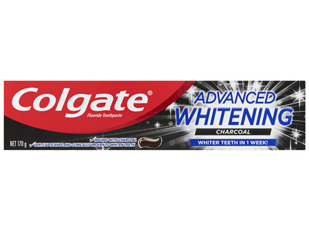 Colgate Advanced Whitening Charcoal Teeth Whitening Toothpaste, 170g, Infused With Charcoal