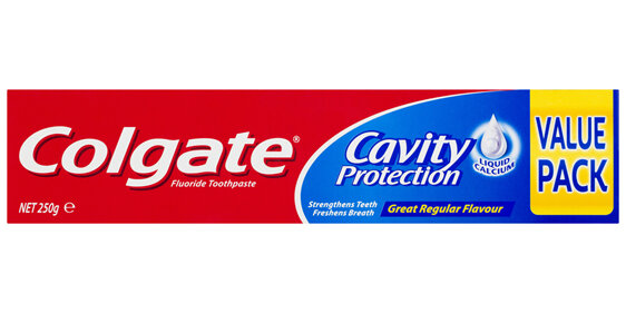 Colgate Cavity Protection Fluoride Toothpaste Great Regular Flavour Value Pack 250g
