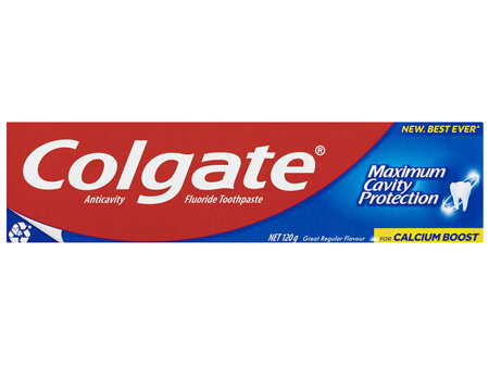 Colgate Cavity Protection Toothpaste, 120g, Great Regular Flavour, for Calcium Boost