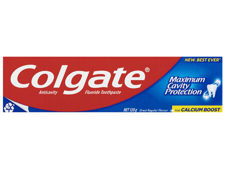 Colgate Cavity Protection Toothpaste, 120g, Great Regular Flavour, for Calcium Boost