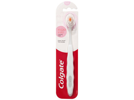 Colgate Cushion Clean Manual Toothbrush, 1 Pack, Soft Bristles, Foaming Clean