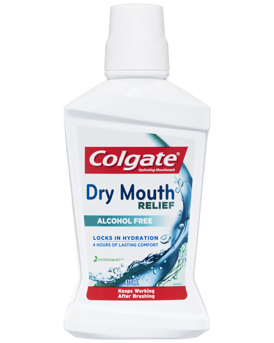 Colgate Hydrating Mouthwash, 473mL, Dry Mouth Relief, Alcohol Free, Hydramint