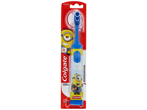 Colgate Kids Minions Battery Powered Toothbrush, 1 Pack, Extra Soft Bristles for Children 3+ Years