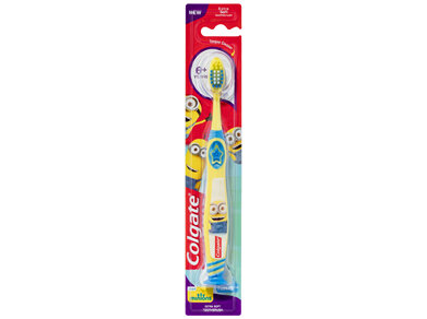 Colgate Kids Minions Toothbrush, 1 Pack, Extra Soft Bristles for Children 6+ Years, Colours May