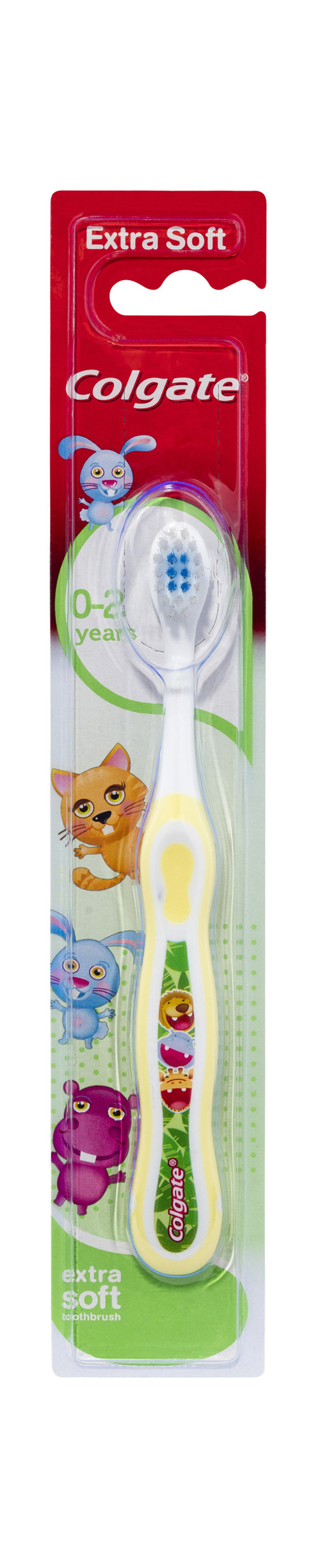 Colgate Kids My First Manual Toothbrush for Toddlers 0-2 Years, 1 Pack, Extra Soft Bristles,