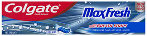 Colgate Max Fresh Cool Mint Toothpaste, 190g, With Mini Breath Strips