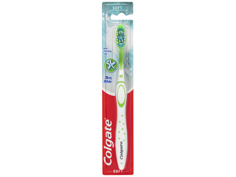 Colgate Max White Manual Toothbrush, 1 Pack, Soft Bristles with Polishing Star