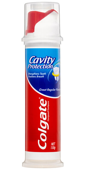 Colgate Maximum Cavity Protection Toothpaste, 130g Pump, Great Regular with Liquid Calcium