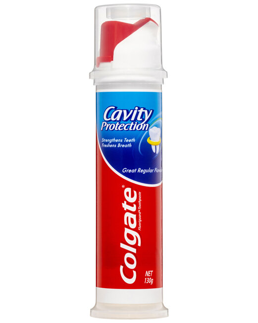 Colgate Maximum Cavity Protection Toothpaste, 130g Pump, Great Regular with Liquid Calcium