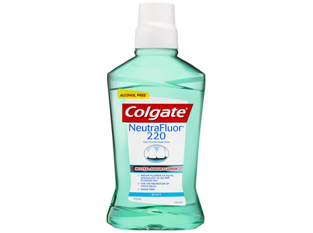 Colgate NeutraFluor 220 Daily Fluoride Mouthwash, 473mL, Alcohol Free, Mint