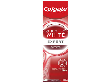 Colgate Optic White Expert Express Teeth Whitening Toothpaste, 85g with 2% Hydrogen Peroxide