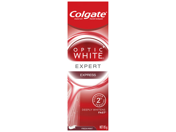 Colgate Optic White Luminous Express Teeth Whitening Toothpaste, 85g