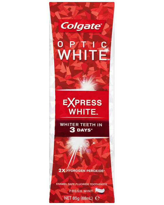 Colgate Optic White Luminous Express Teeth Whitening Toothpaste, 85g