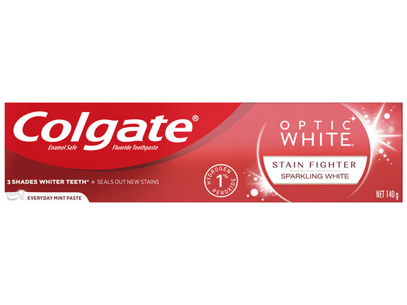 Colgate Optic White Stain Fighter Teeth Whitening Toothpaste, 140g