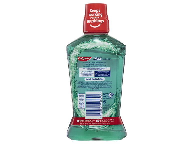 Colgate Plax Antibacterial Alcohol Free Mouthwash Freshmint 500ml